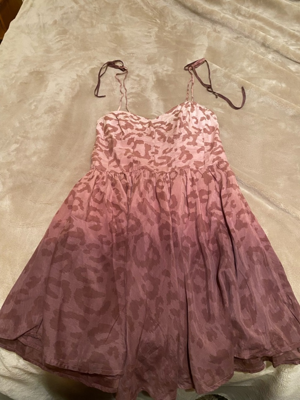 Young Fabulous & Broke Ombre Leopard Print Spaghetti Strap Dress